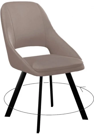 Стул DikLine 247 поворотный, Z48 капучино, ножки черные