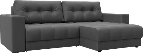 Диван угловой с декором Лига-049 НПБ Лига Диванов (Замша) арт.128479