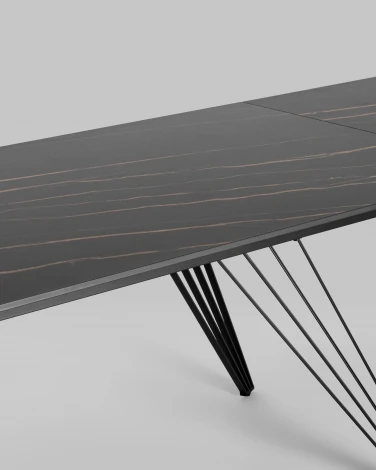 Стол обеденный Stool Group Пандора раскладной 180-280*90 керамика темная УТ000034892