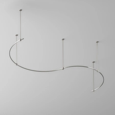 Шинопровод модульный подвесной/накладной магнитный 24V круглый из полукругов 1500мм Maytoni Busbar trunkings Flarity TRX154-2SR-D1500-PT