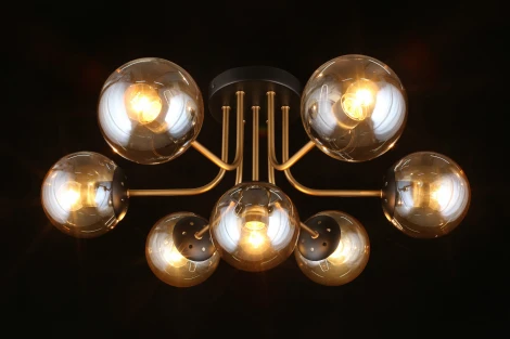 Потолочная люстра на штанге Aployt Ewka APL.906.07.07 (220V, шарики)