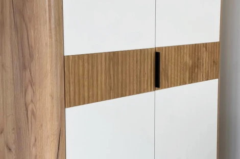 Адам Шкаф двухдверный, цвет дуб крафт золотой/белое дерево Mebelson (арт.MSA-03.2563)