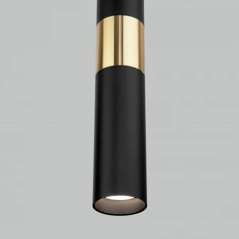 Умный подвесной светильник Eurosvet Viero 50097/1 черный/золото (220V, на проводе, круглые)