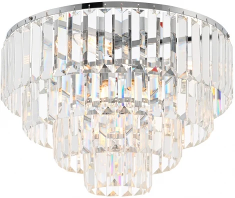 Потолочная люстра каскадная хрустальная Arte Milano Sorrento-7209 377209/6/390 CR (220V, круглые)