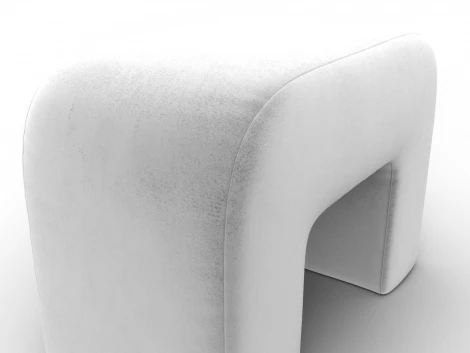 Пуф 008 (ДСП,Брус,Фанера,Велюр/Молочный) Лига Диванов 132382