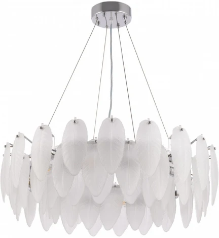 Подвесная люстра Arte Milano AM-4653 4653.D750.H240.E14.12 Ni (220V, на тросе, перо)