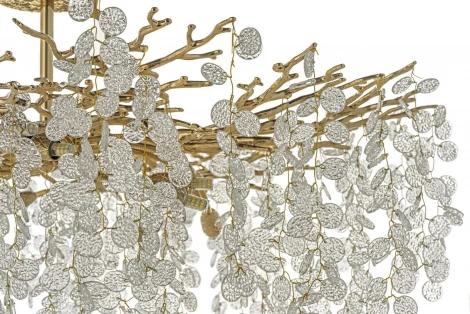 Потолочная люстра на штанге Dio D`arte Tavenna Gold Tavenna H 1.3.100.102 G (220V, хрусталь)