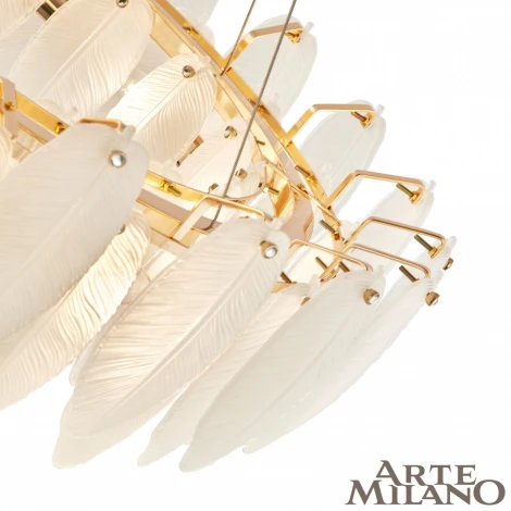 Подвесной светильник Arte Milano 4653.D750.H240.E14.12 G (220V, на тросе, перо)