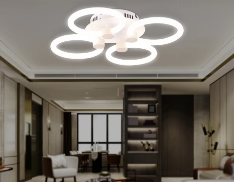 Потолочная люстра светодиодная с пультом Ambrella Original FA3808 (регулировка яркости, 220V, кольцо)