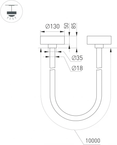 Светильник SP-TROPIC-SURFACE-R18-L10000-110W Day4000 (BK, 360 deg, 230V) (Arlight, IP20 Пластик) 043399