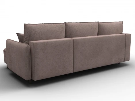 Диван угловой Лига-064 НПБ угол универсальный (ДСП/Дерево/Велюр/Бежевый) Лига Диванов 129627