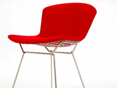 Стул Bertoia с обивкой Красный ткань