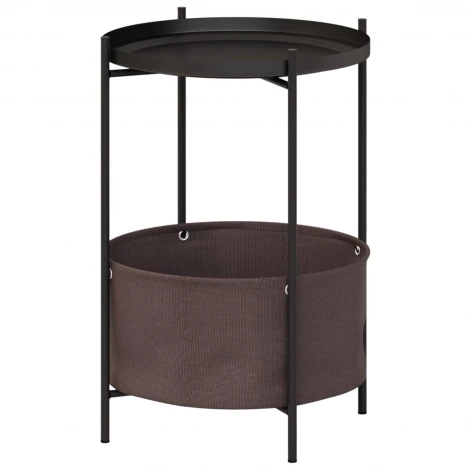 Стол журнальный Элдей рогожка коричневый/черный Mebelik 009759