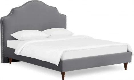 Кровать Queen II Victoria L 1600 ОГОГО (арт.652451), (Ткань/Серый)
