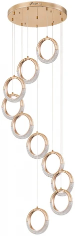 Подвесная люстра каскадная Arte Lamp Montana A7777SP-10GO (LED, 220V, на проводе)