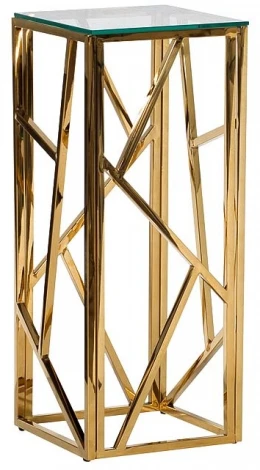 Журнальный стол Garda Decor 47ED-FS015GOLD (Золото/Прозрачный)