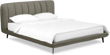 Кровать Amsterdam ОГОГО (арт.740847), (Велюр/Серый)