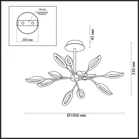 Потолочная люстра Odeon Light Gardena 3903/84CL