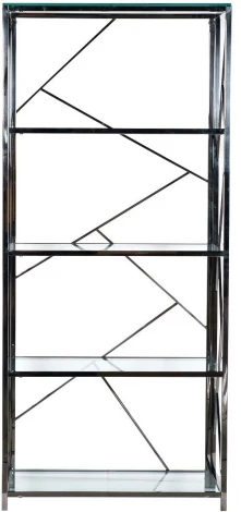 GY-SH8711BL Стеллаж стекло прозр/темн.хром 80*35*180см Garda Decor