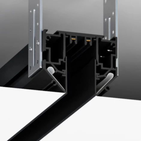 Шинопровод однофазный для натяжных потолков ПВХ 220В, 3м, Черный Imex Smart Line IL.0050.3000-3-BK