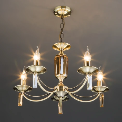 Подвесная люстра Eurosvet Volare 60087/5 античная бронза