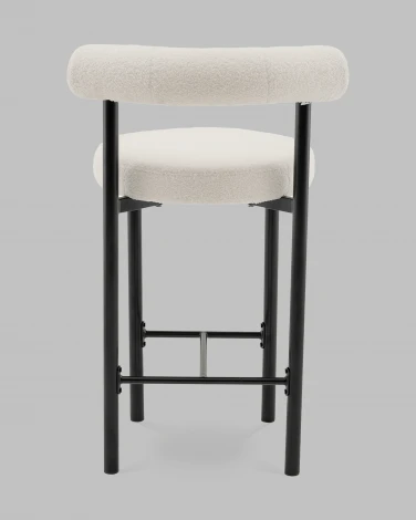 Стул полубарный Флорео букле молочный Stool Group арт.УТ000041334