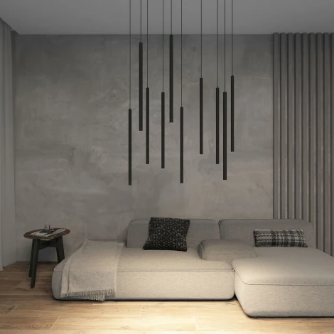 Подвесной светильник Denkirs Glingor DK4304-BK (LED, 220V, на проводе, круглые)