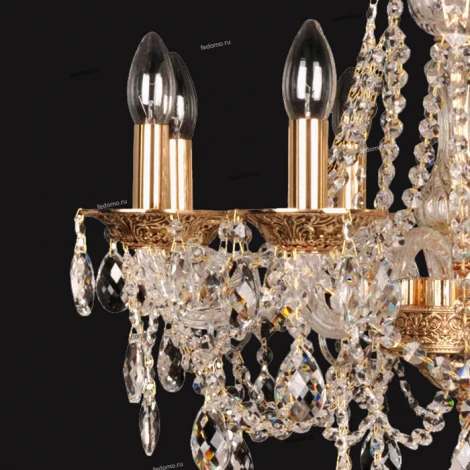 Подвесная люстра Omnilux Gadoni OML-74803-08 (220V, подвески, на цепи, подсвечник, свеча)