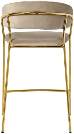 Комплект из 2-х стульев Bradexhome полубарных Turin латте с золотыми ножками