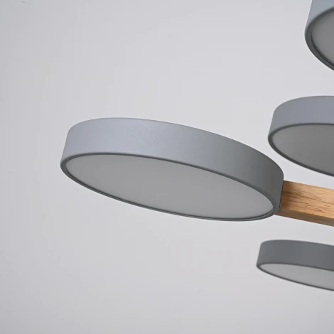 Потолочная люстра Wi-Fi на штанге Turna Dbl L12 Gray By ImperiumLoft Turna-Dbl01 (LED, 220V, голосовое управление)