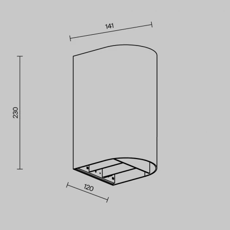 Настенный уличный светильник светодиодный Maytoni Outdoor Drape O526WL-L20B3K