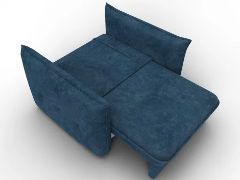 Кресло Лига-100 НПБ (ДСП,Фанера,Велюр/Синий) Лига Диванов 136991