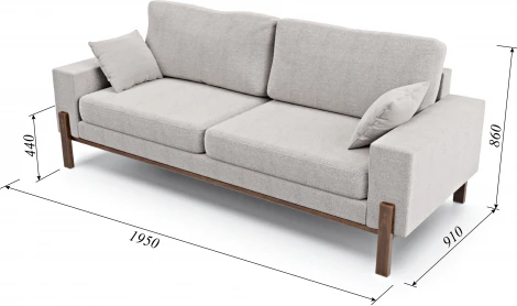 Диван Arsko прямой Хангель рогожка серая