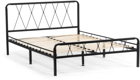 Полутораспальная кровать Woodville Иоханна 18 120х200 черная 511603