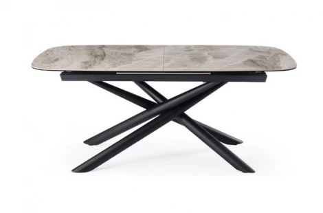 Стол DikLine KE180 керамика серый мрамор С21 глянец/опоры черные) (2 уп) 00-00072994