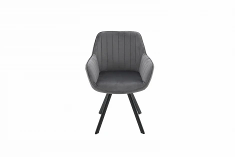 Стул Роан, Черный матовый муар/Монолит грей, Аврора