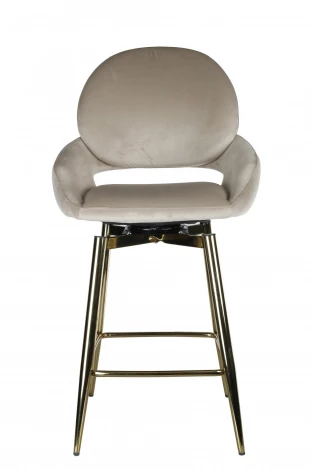 Стул барный IST-CASA Виола BS1376-BG-2, бежевый/золото