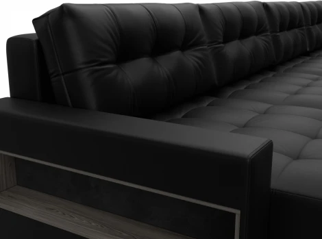 Диван п-образный с полками Лига-053 НПБ Лонг Лига Диванов (Экокожа) арт.128989