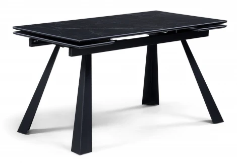 Кухонный стол Woodville Маунт 140x80 черный мрамор / черный