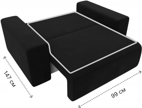 Кресло Лига-036 НПБ (Черный/Микровельвет) Лига Диванов арт.121286