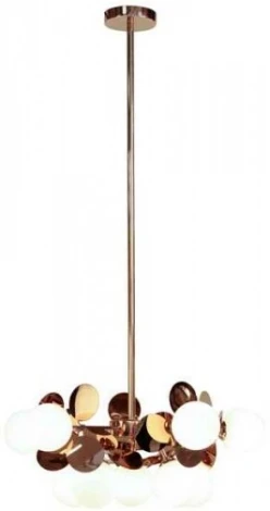 Подвесная люстра на штанге AM Group AM393 SP10 GOLD (220V, шар)