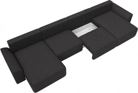 Диван п-образный Лига-048 НПБ лонг Лига Диванов (Замша) арт.128361