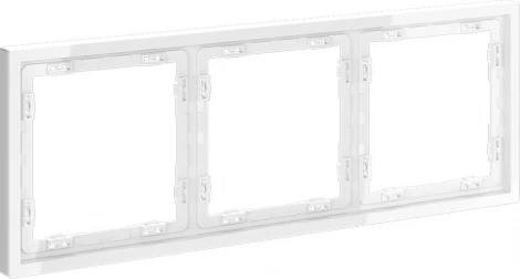 Рамка на 3 поста (белый глянцевый) Voltum S70 VLS100301