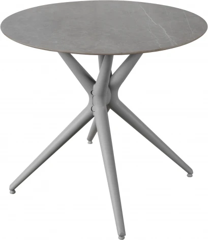 Стол обеденный обеденный JET CERAMIC круглый d-80 (Термопластичный полимер, Серый) CA Grigio Pietra di luna 80x80