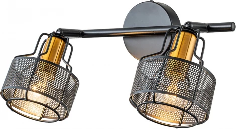 Спот Escada Zoom 1100/2A 2x40Вт E14, металл, чёрный/золото (220V)