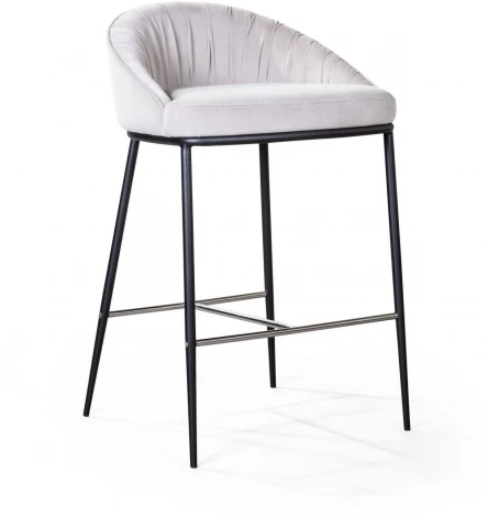 Стул полубарный Top Concept Barkley, микровелюр серый