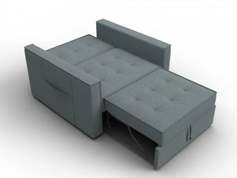 Кресло-кровать Лига-104 (80) (ЛДСП,Брус,Фанера,Рогожка/Серый) Лига Диванов 134844