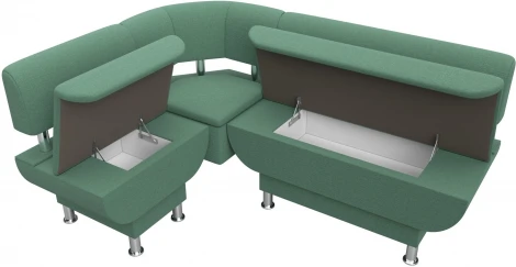 Диван кухонный угловой Альфа левый угол Лига Диванов (Рогожка) арт.123814L