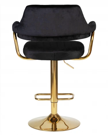 Набор 2 шт стул барный DOBRIN CHARLY GOLD (черный велюр (MJ9-101))