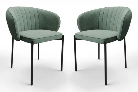 Стул Hesby Whispered бирюзовый,черный (Комплект 2 шт)